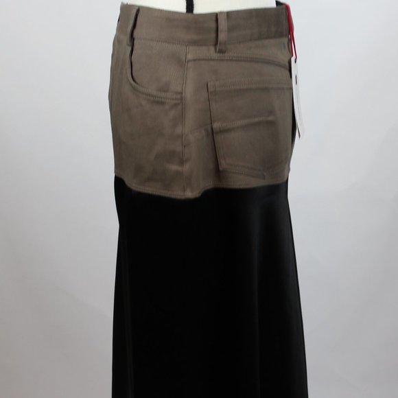 ZARA SRPLS Women's Skirt NWT Mixed Media Brown Black - Picture 4 of 8